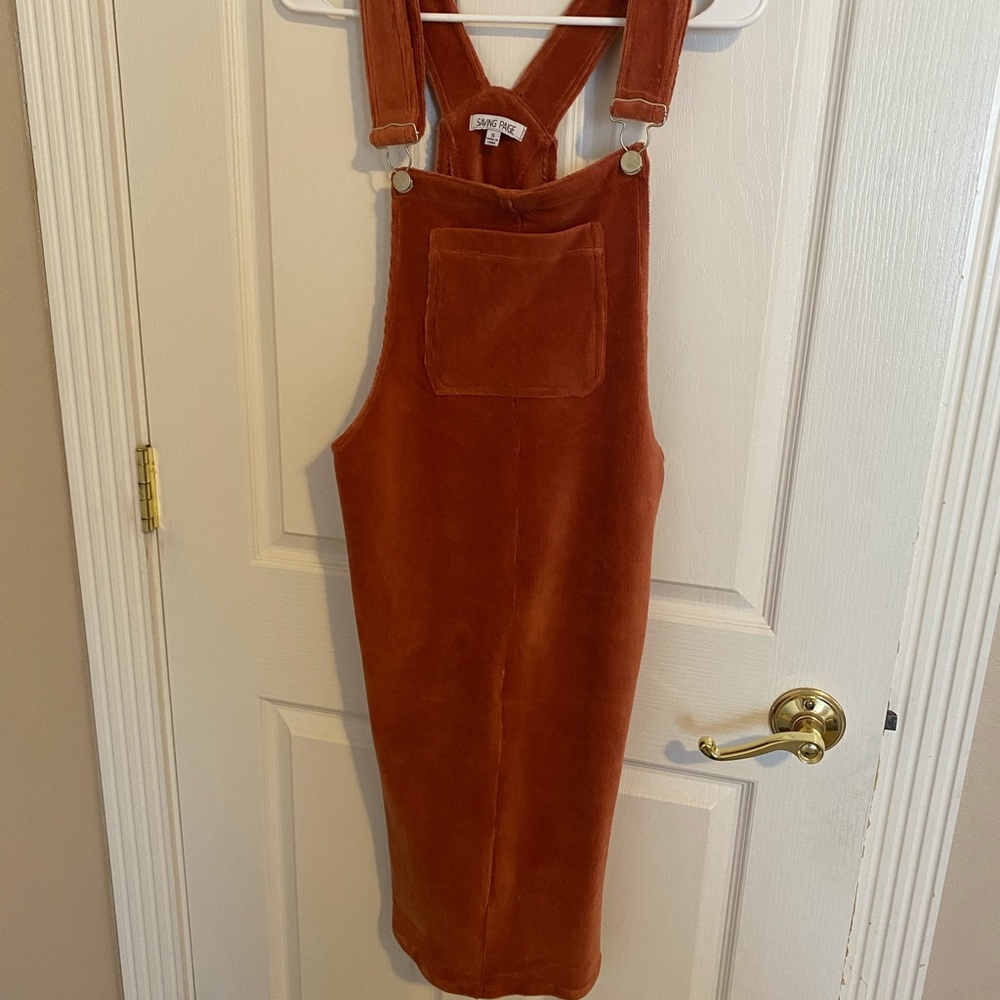 Corduroy dress overall style